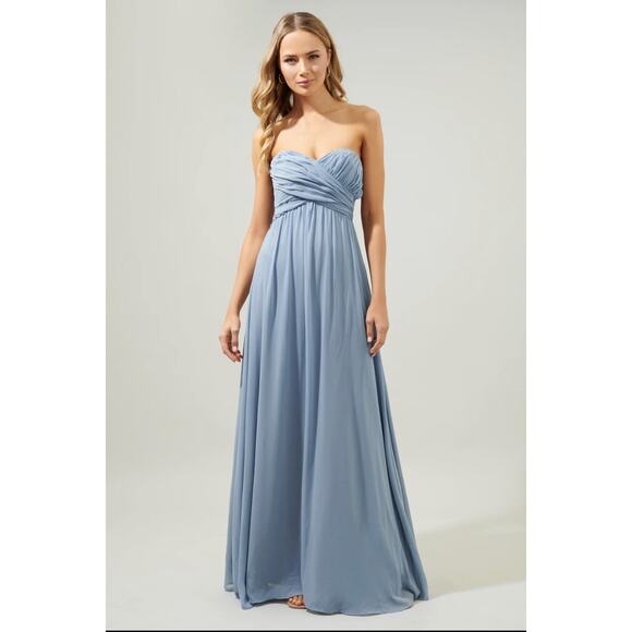 NWT Sugarlips Beloved Ruched Sweetheart Convertible Dress XS - Picture 1 of 12